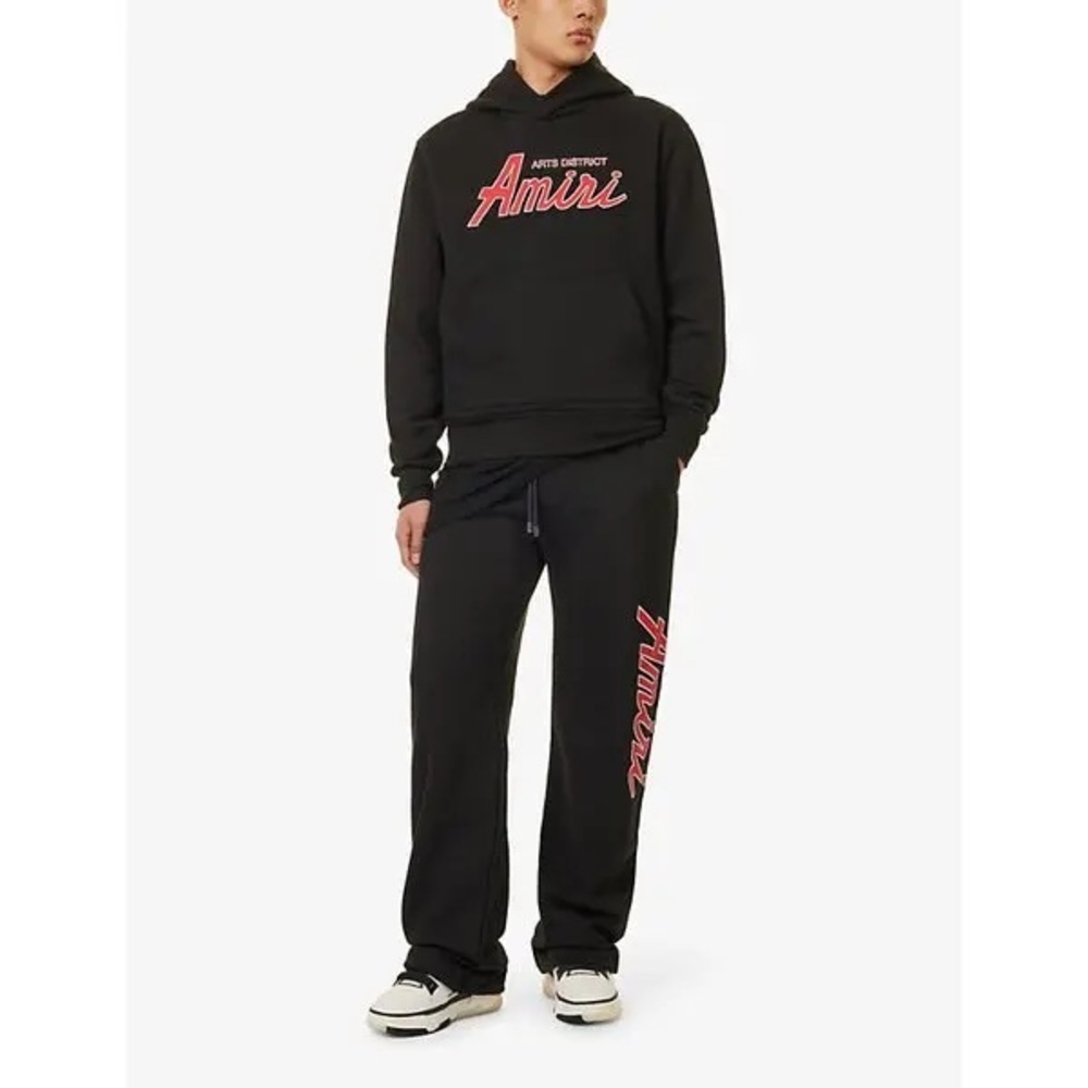 AMIRI City Zip-Pockets Straight-Leg Relaxed-Fit Cotton-Jersey Jogging Bottoms